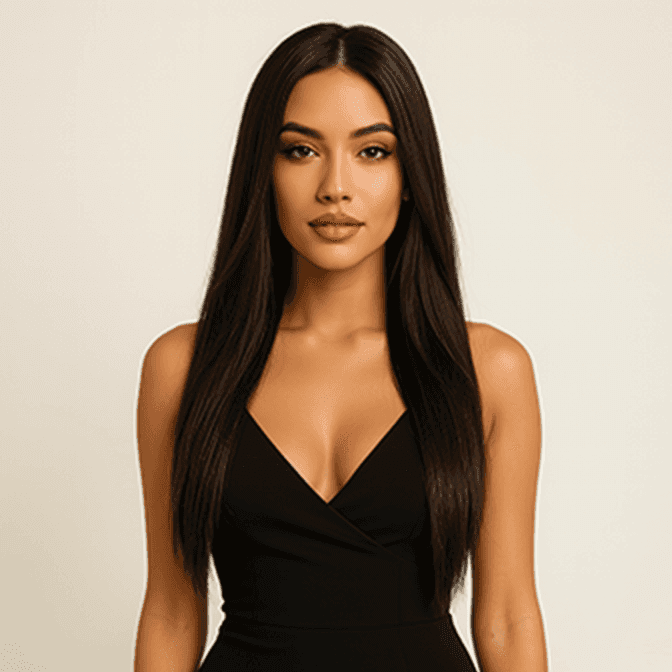 Virgin Swiss Yaki Straight Full Lace Wig Natural